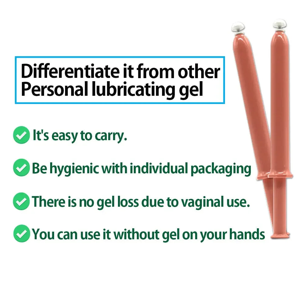 Personal lubricating gel applicators with benefits like hygiene, portability, and individual packaging.