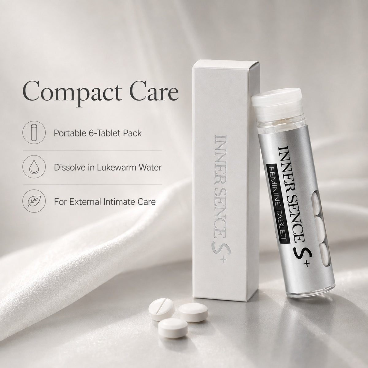 INNER SENCE S+ 6 Tablets | Lactobacillus Tablet Feminine Cleanser