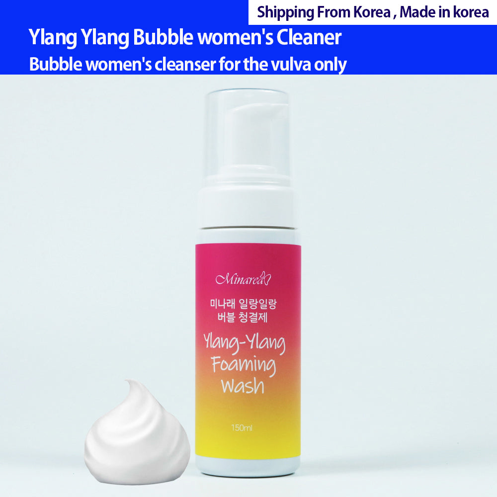 [Minare] Women's Cleaner Ylang Ylang Bubble Cleaner Bubble Cleaner Bubble-type Y-zone Care Moisturizing and Eliminating the odor of the vagina (150ml)